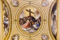 Religious painting inside the Chiesa del Gesu church Royalty Free Stock Photo