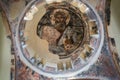 Religious paintings inside of Church of Agioi Apostoloi Holy Apostles is a late Byzantine-era churchs ,a Byzantine church