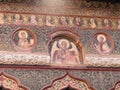 Religious paintings in Stavropoleos monastery in Bucharest Romania. Royalty Free Stock Photo