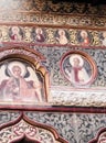 Religious paintings in Stavropoleos monastery in Bucharest Romania Royalty Free Stock Photo