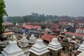 Religious people gathered for holiday celebration at the hindu temple