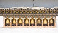 Religious prayer wheels in Bhutan