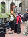 Religious preacher on the pavement