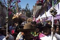 procession catholic of the -seÃ±or de animas-traveled on a litter and carried chalhuanca apurimac peru