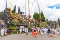 Religious procession at Pura Besakih Temple in Bali, Indonesia Royalty Free Stock Photo