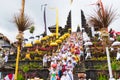 Religious procession at Pura Besakih Temple in Bali, Indonesia Royalty Free Stock Photo