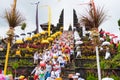 Religious procession at Pura Besakih Temple in Bali, Indonesia Royalty Free Stock Photo