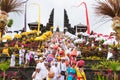 Religious procession at Pura Besakih Temple in Bali, Indonesia Royalty Free Stock Photo