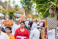 Religious procession at Pura Besakih Temple in Bali, Indonesia Royalty Free Stock Photo