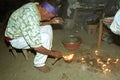 Religious ritual of Guatemalan Ixil Indian priest