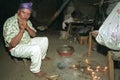 Religious ritual of Guatemalan Ixil Indian priest