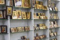 Religious souvenirs in the store in Jerusalem, Israel Royalty Free Stock Photo