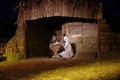 Live Christmas Nativity Scene Royalty Free Stock Photo