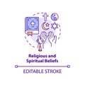 Religious and spiritual beliefs concept icon