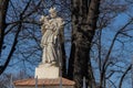 Religious statue at garden at Lancut Castle aka Lubomirski Palace in Lancut city