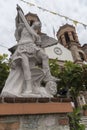 Religious statue outside the Parroquia de San Miguel Arcangel Pitillal Puerto Vallarta