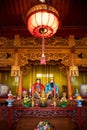 Religious statue at Tianhou Palace - a famous Taoist temple in Tianjin, China