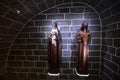 Religious statues decorating the interior of Las Lajas sanctuary Colombia