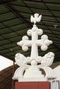 Religious symbol cross in white color at Alappuzha