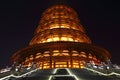 The night view of the pagoda of ancient Chinese Buddhism Royalty Free Stock Photo