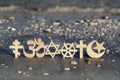 Faith and religion. Interfaith symbols Royalty Free Stock Photo