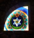 Religious symbols, Star of David, stained glass