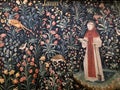 Religious tapestry in the Hospices de Beaune - Beaune - France Royalty Free Stock Photo