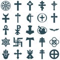 Religious Vector Icons set every single icon can be easily modified or edited