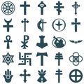 Religious Vector Icons set every single icon can be easily modified or edited Royalty Free Stock Photo