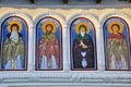 Religious wall painting: four saints