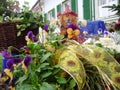 Religious wreathes on Memorial day.