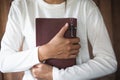 Religious young woman praying to God in the morning, spirtuality and religion, Religious concepts Royalty Free Stock Photo