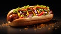 relish hot dog toppings Royalty Free Stock Photo