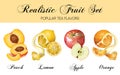 Relistic fruits set