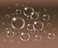 Relistic vector Soap Bubbles.