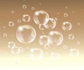 Relistic vector Soap Bubbles. Royalty Free Stock Photo