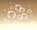 Relistic vector Soap Bubbles.