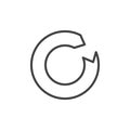 Reload arrow line icon Royalty Free Stock Photo