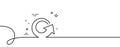 Reload arrow line icon. Update Arrowhead. Continuous line with curl. Vector Royalty Free Stock Photo