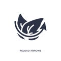 reload arrows icon on white background. Simple element illustration from ecology concept