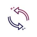 Reload arrows refresh social media gradient style icon
