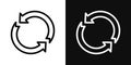 Reload button icon set. sync arrow signs. circular refresh button vector. repeat rotation symbol. reset navigation icon. reusing Royalty Free Stock Photo