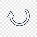 Reload Circular Arrow concept vector linear icon isolated on transparent background, Reload Circular Arrow concept transparency l