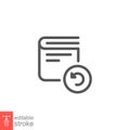 Reload document line icon. Refresh and transfer data. Update, Synchronize Royalty Free Stock Photo