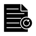 Reload file glyph flat vector icon Royalty Free Stock Photo