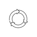 Reload icon. Simple element illustration. Reload symbol design from Ecology collection set. Can be used in web and mobile Royalty Free Stock Photo
