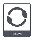 reload icon in trendy design style. reload icon isolated on white background. reload vector icon simple and modern flat symbol for Royalty Free Stock Photo