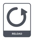 reload icon in trendy design style. reload icon isolated on white background. reload vector icon simple and modern flat symbol for Royalty Free Stock Photo
