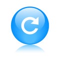 Reload icon web button blue Royalty Free Stock Photo