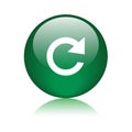 Reload icon web button green Royalty Free Stock Photo